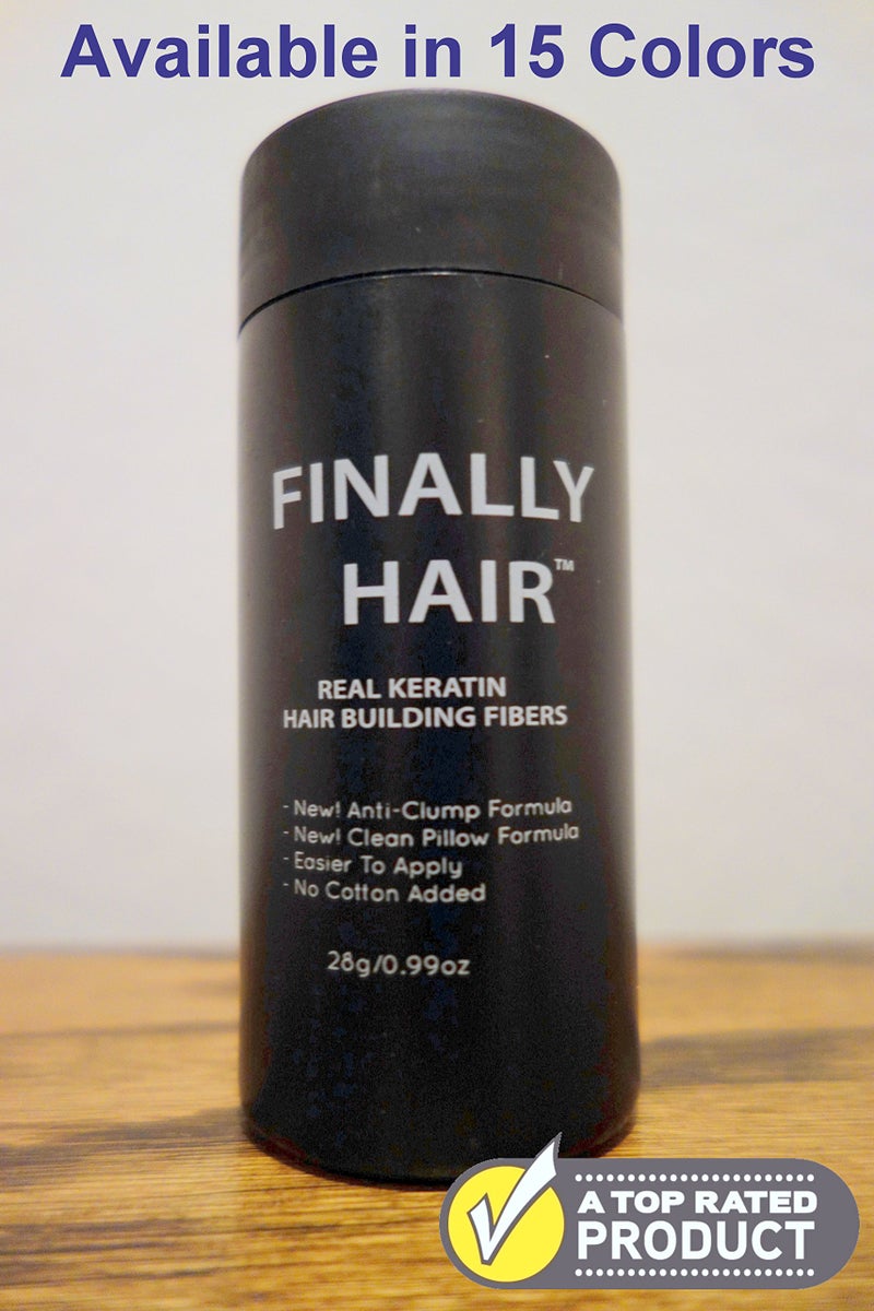 Finally Hair Hair Building Fibers Auburn Hair Loss Concealer Fiber 28 Gram .99oz Refillable Bottle by Finally Hair (Auburn) - Image 1